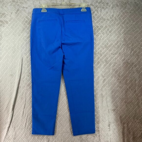 Ecru Womans 4 Office Dress Pants Bright Blue Skinny Ankle Mid Rise Stretch - Picture 11 of 15